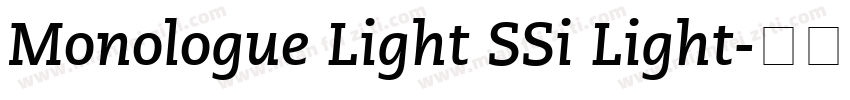 Monologue Light SSi Light字体转换